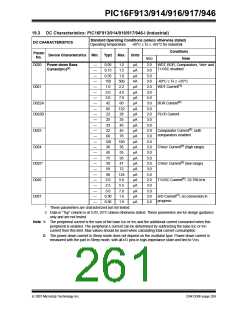 浏览型号PIC16F916-I/SO的Datasheet PDF文件第261页