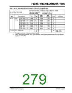 浏览型号PIC16F916-I/SO的Datasheet PDF文件第279页