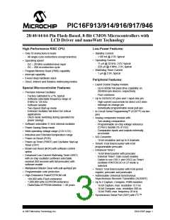 浏览型号PIC16F916-I/SP的Datasheet PDF文件第3页