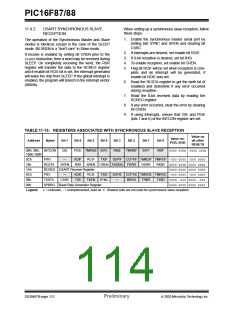 浏览型号PIC16F87-I/P的Datasheet PDF文件第114页
