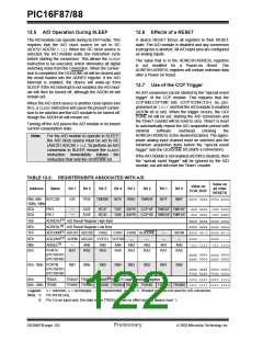 浏览型号PIC16F87-I/P的Datasheet PDF文件第122页