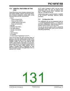 浏览型号PIC16F87-I/P的Datasheet PDF文件第131页