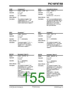 浏览型号PIC16F87-I/P的Datasheet PDF文件第155页