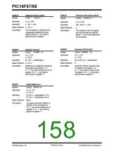 浏览型号PIC16F87-I/P的Datasheet PDF文件第158页