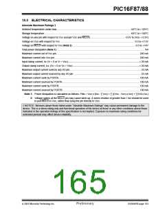 浏览型号PIC16F87-I/P的Datasheet PDF文件第165页