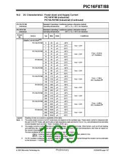 浏览型号PIC16F87-I/P的Datasheet PDF文件第169页