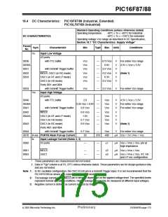 浏览型号PIC16F87-I/P的Datasheet PDF文件第175页