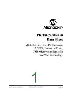 浏览型号PIC18F2450-I/SO的Datasheet PDF文件第1页