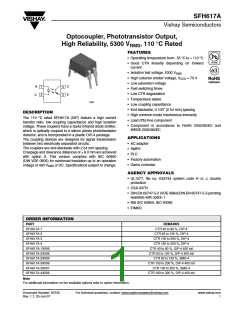 浏览型号SFH617A-3的Datasheet PDF文件第1页
