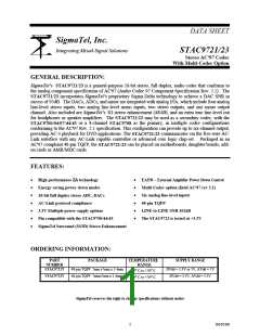 浏览型号STAC9721T的Datasheet PDF文件第1页