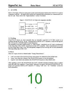 浏览型号STAC9721T的Datasheet PDF文件第10页