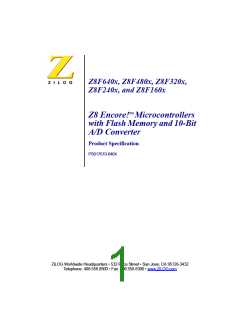 浏览型号Z8F2401VN020SC的Datasheet PDF文件第1页