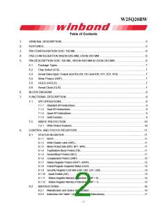 浏览型号W25Q20BWZPIG的Datasheet PDF文件第2页