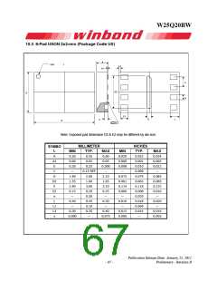浏览型号W25Q20BWZPIG的Datasheet PDF文件第67页