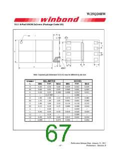 浏览型号W25Q20BWSNIP的Datasheet PDF文件第67页