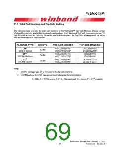 浏览型号W25Q20BWZPIG的Datasheet PDF文件第69页