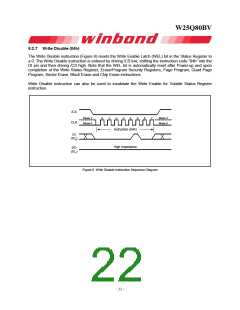 浏览型号W25Q80BV的Datasheet PDF文件第22页