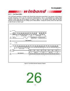 浏览型号W25Q80BV的Datasheet PDF文件第26页