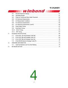 浏览型号W25Q80BV的Datasheet PDF文件第4页