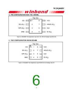 浏览型号W25Q80BV的Datasheet PDF文件第6页
