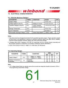 浏览型号W25Q80BV的Datasheet PDF文件第61页