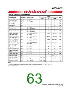浏览型号W25Q80BV的Datasheet PDF文件第63页