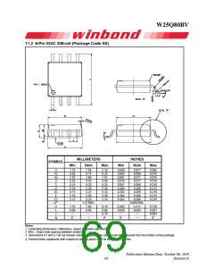 浏览型号W25Q80BV的Datasheet PDF文件第69页