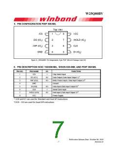 浏览型号W25Q80BV的Datasheet PDF文件第7页