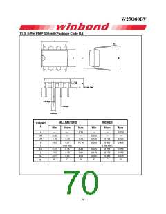 浏览型号W25Q80BV的Datasheet PDF文件第70页