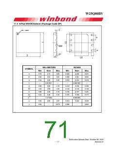 浏览型号W25Q80BV的Datasheet PDF文件第71页
