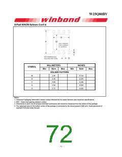浏览型号W25Q80BV的Datasheet PDF文件第72页
