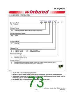 浏览型号W25Q80BV的Datasheet PDF文件第73页