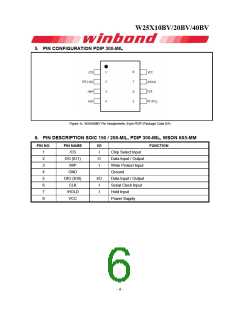 浏览型号W25X40BV的Datasheet PDF文件第6页