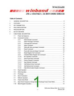 浏览型号W9412G6JH-5的Datasheet PDF文件第1页