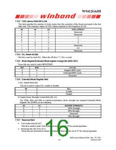 浏览型号W9412G6JH-5的Datasheet PDF文件第16页