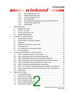 浏览型号W9412G6JH-5的Datasheet PDF文件第2页