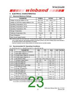 浏览型号W9412G6JH-5的Datasheet PDF文件第23页