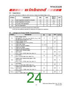 浏览型号W9412G6JH-5的Datasheet PDF文件第24页