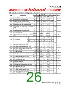 浏览型号W9412G6JH-5的Datasheet PDF文件第26页