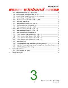 浏览型号W9412G6JH-5的Datasheet PDF文件第3页