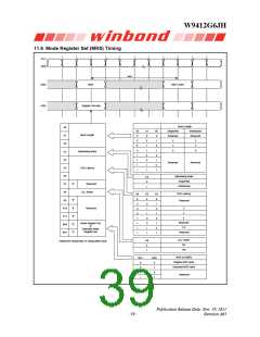 浏览型号W9412G6JH-5的Datasheet PDF文件第39页