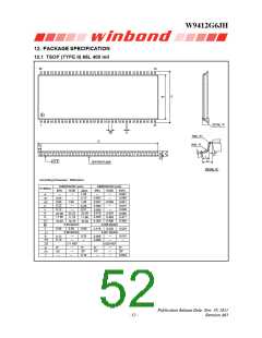 浏览型号W9412G6JH-5的Datasheet PDF文件第52页