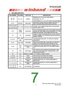 浏览型号W9412G6JH-5的Datasheet PDF文件第7页