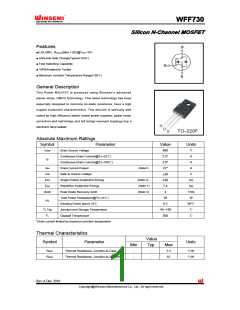 浏览型号WFF730的Datasheet PDF文件第1页