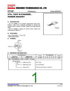 浏览型号UF540L-TA3-T的Datasheet PDF文件第1页