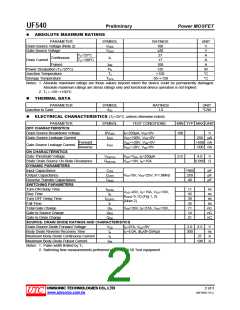 浏览型号UF540L-TA3-T的Datasheet PDF文件第2页