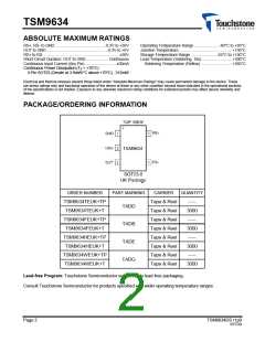 浏览型号TSM9634H的Datasheet PDF文件第2页