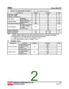 浏览型号4N65L-TF3-T的Datasheet PDF文件第2页