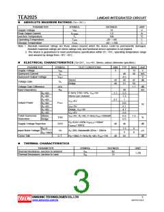 浏览型号TEA2025L-D16-T的Datasheet PDF文件第3页
