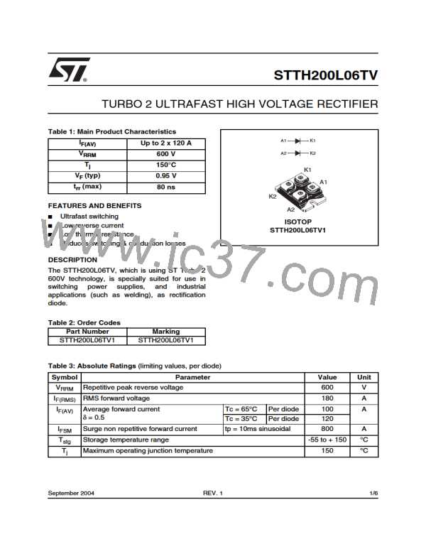STTH200L06TV1图片预览